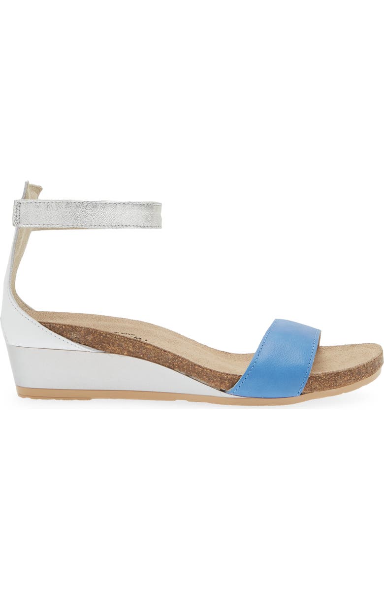 Naot 'Pixie' Sandal, Alternate, color, Sapphire Blue/ Silver/ White
