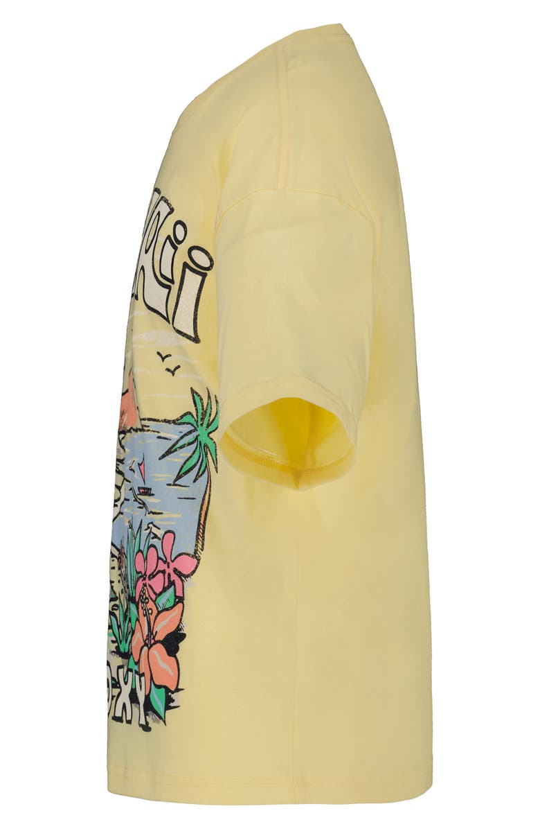Roxy Kids' Hawaii Oversize Cotton Graphic T-Shirt, Alternate, color, Golden Haze