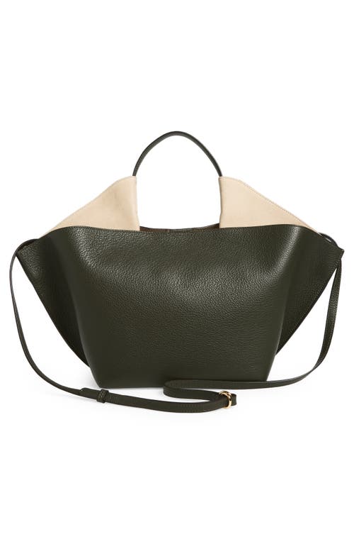 Ree Projects Medium Anne East/west Leather Tote In Green