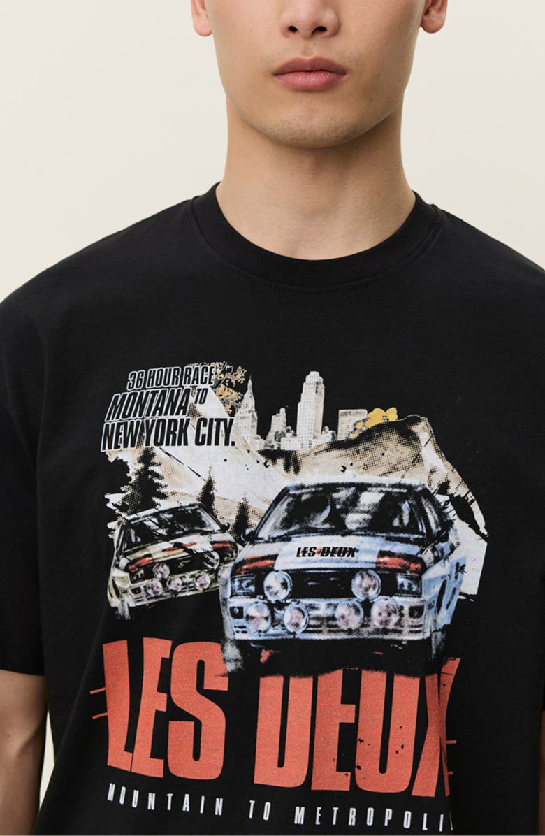 Les Deux Cole Rally Graphic T-Shirt, Alternate, color, Black