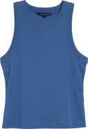 Veronica Beard Jordyn Rib Stretch Cotton Crop Tank