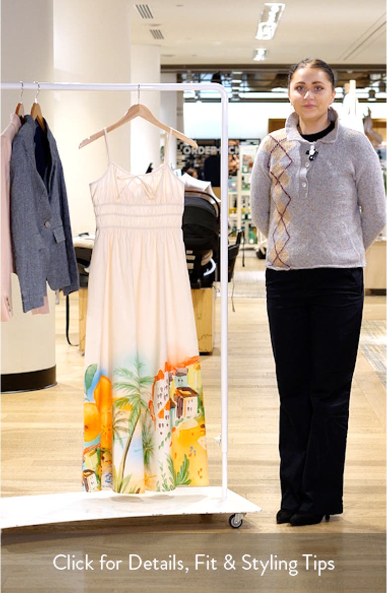 Sicily Cotton Poplin Maxi Sundress, sales video thumbnail