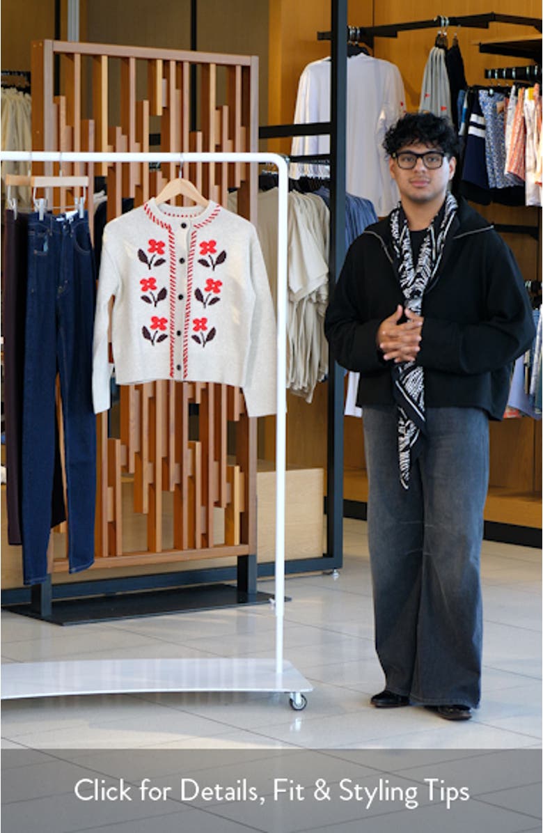 Mavie Intarsia Floral Cardigan, sales video thumbnail