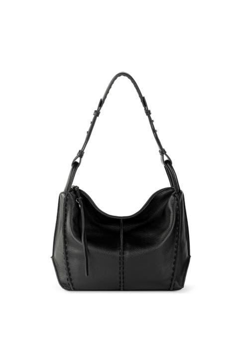 The Sak Silverlake Black Leather Studded Hobo offers Shoulder tote Bag