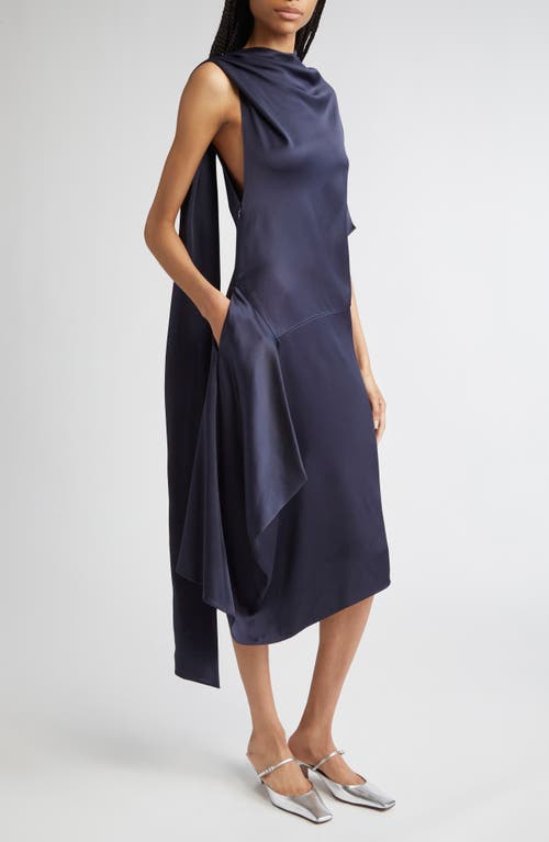 Stella Mccartney Asymmetric Satin Midi Dress