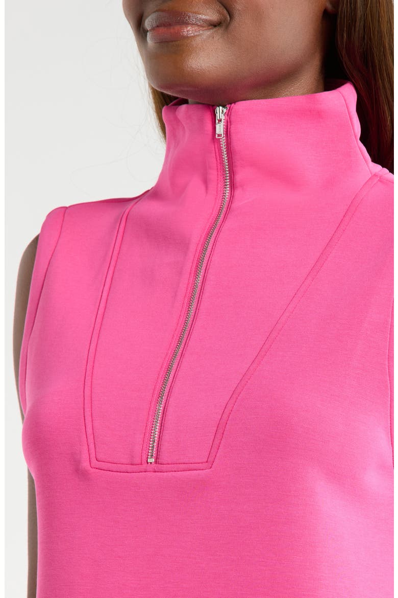 Dreamweave™ Sleeveless Half Zip Mock Neck Top, Alternate, color, FUCHSIA PURPLE