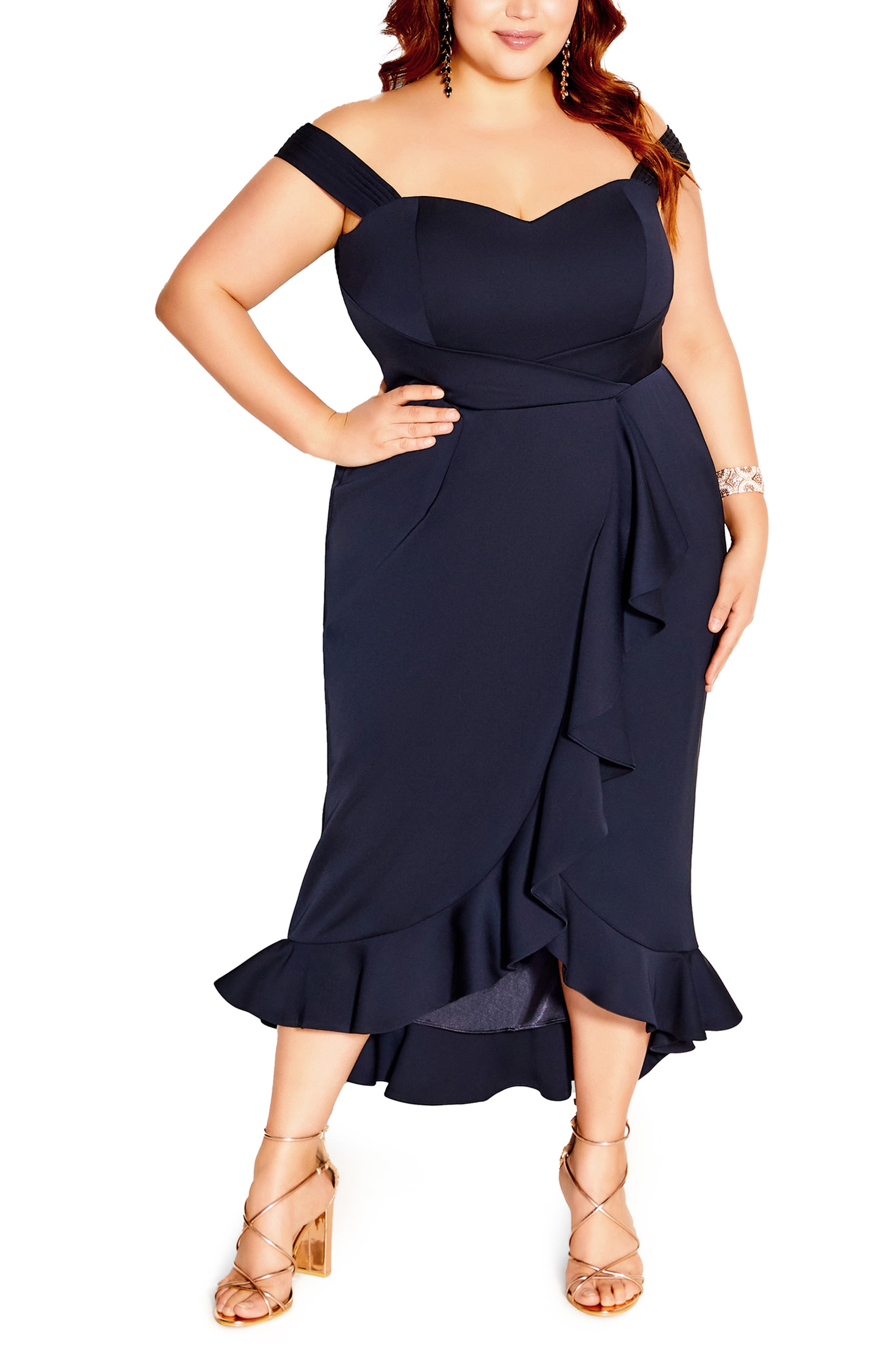 The Hypnotise Faux Wrap Midi Dress
