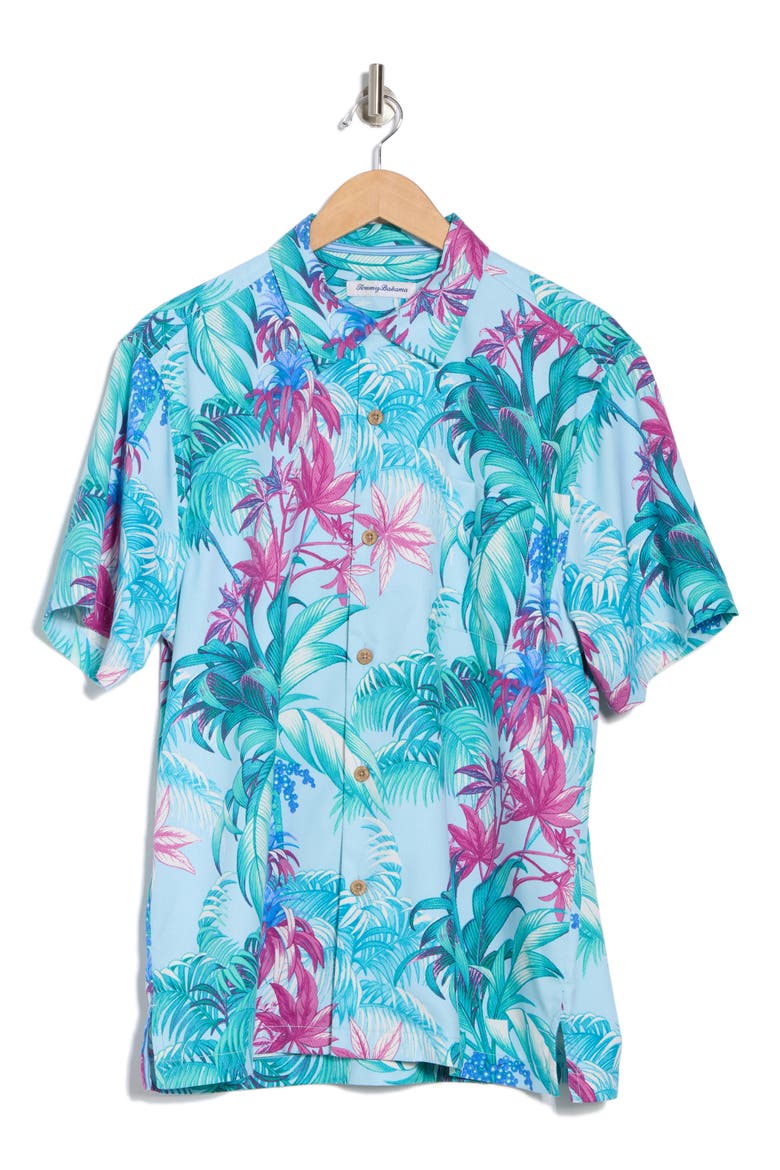 Gustavia Grove Short Sleeve Button-Up Shirt, Alternate, color, PLAYA AZUL