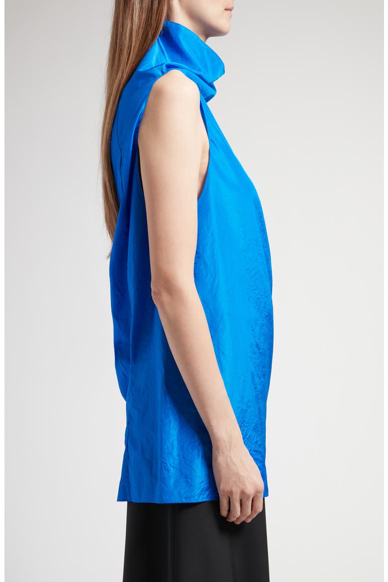 Aria Asymmetric Silk Top, Alternate, color, BLUE