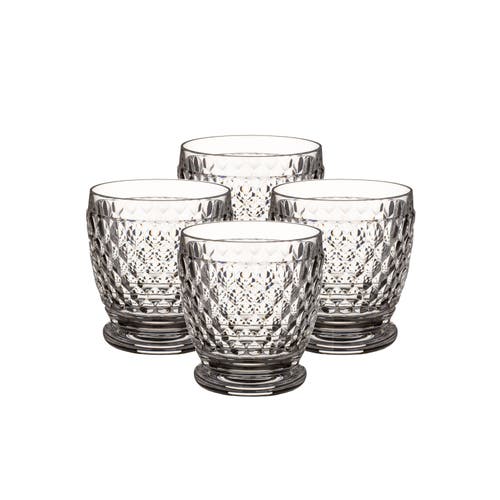 Villeroy & Boch Boston Set Of 4 Double Old Fashioned Glasses In Clear