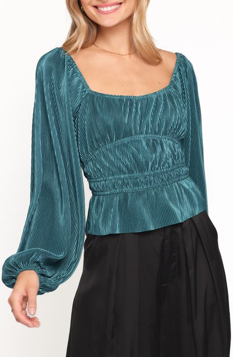 Ceppia Plissé Long Sleeve Top