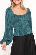 Petal & Pup Ceppia Plissé Long Sleeve Top