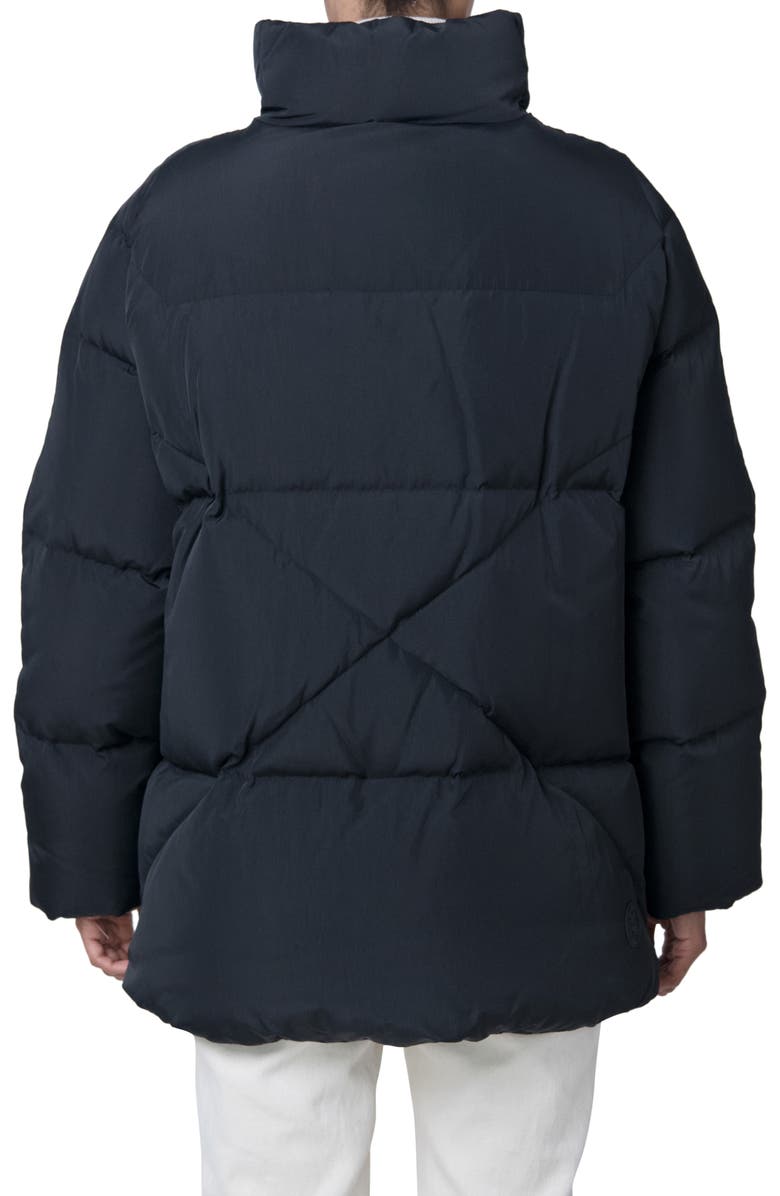 The Recycled Planet Company Ella Water Resistant Recycled Down Puffer Jacket, Alternate, color, Black