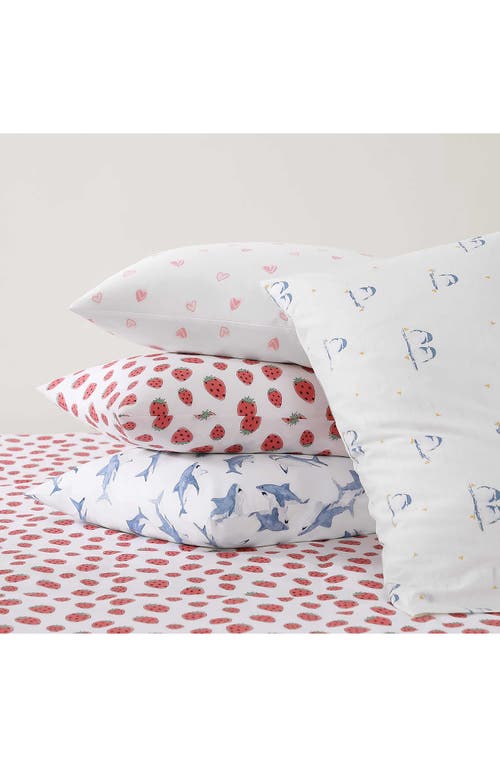 Poppy & Fritz Poppy And Fritz Shark Attack 200 Thread Count Cotton Percale Sheet Set In Blue