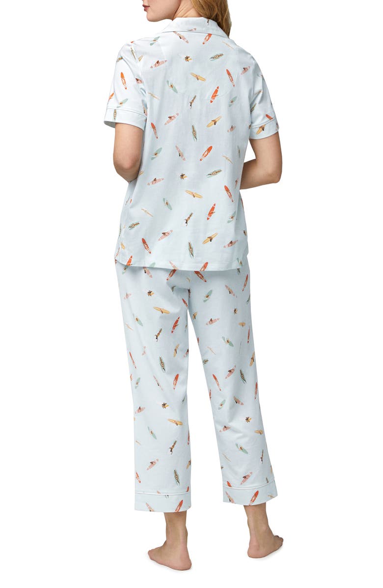 BedHead Pajamas Print Organic Cotton Blend Crop Pajamas, Alternate, color, 
