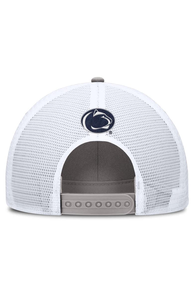 Nike Men's Nike Gray/White Penn State Nittany Lions 2025 On-Field Rise Patch Trucker Adjustable Hat, Alternate, color, Gray
