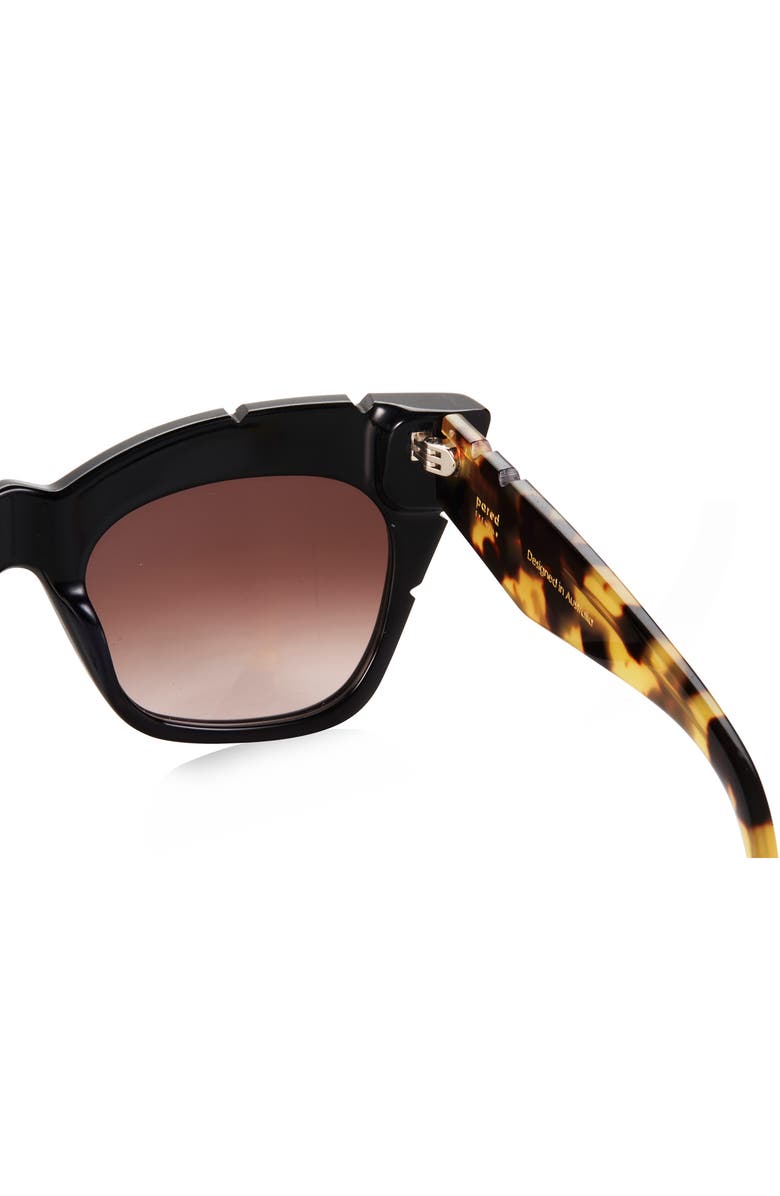 Pared Bread & Butter 51.5mm Cat Eye Sunglasses, Alternate, color, Black