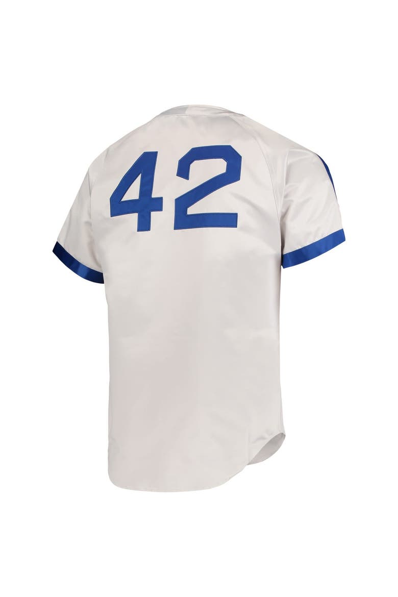 Men's Mitchell & Ness Jackie Robinson Gray Brooklyn Dodgers Cooperstown Collection Authentic Jersey, Alternate, color, Gray