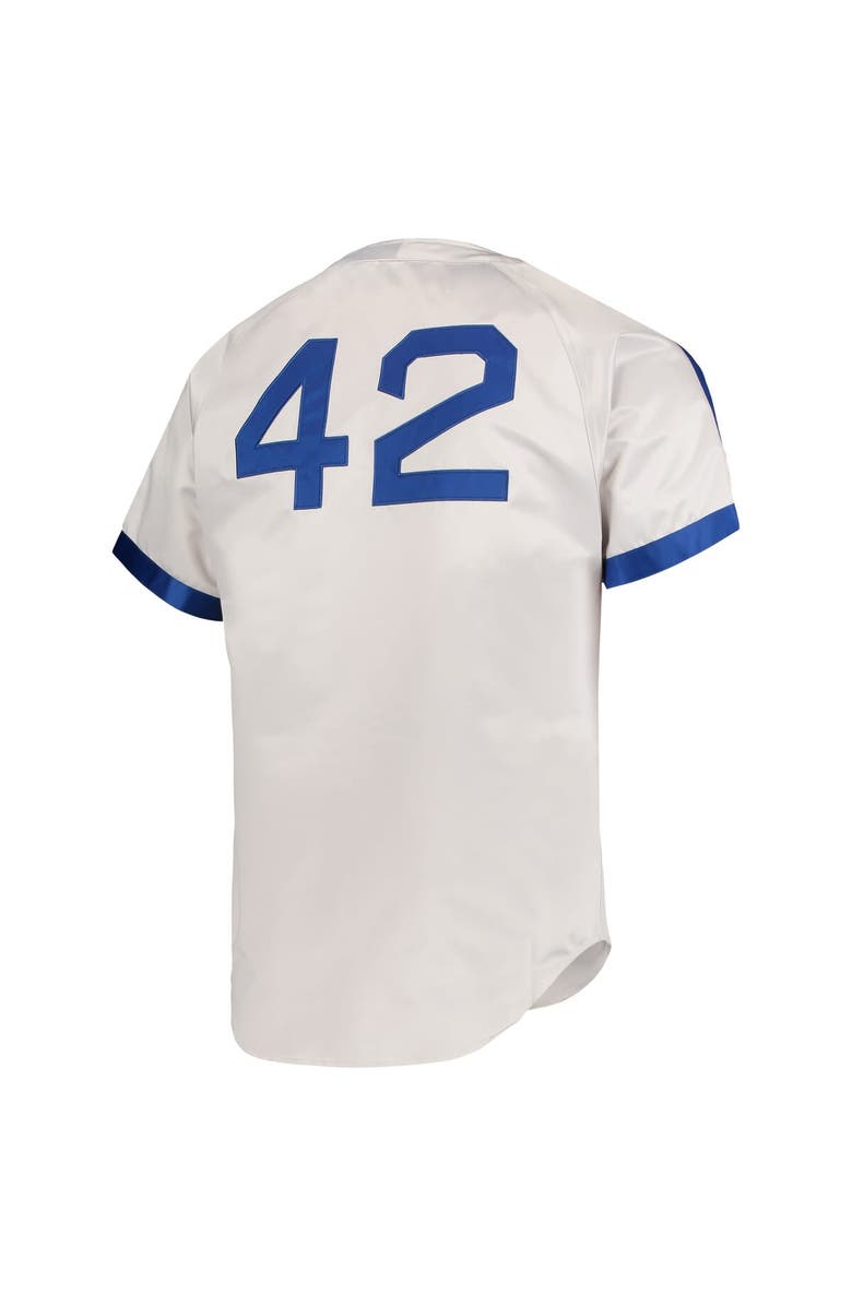 Mitchell & Ness Men's Mitchell & Ness Jackie Robinson Gray Brooklyn Dodgers Cooperstown Collection Authentic Jersey, Alternate, color, Gray