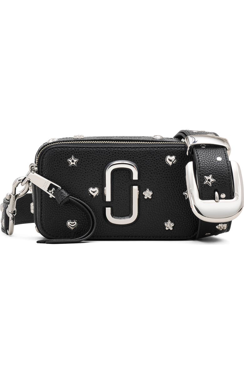 Marc Jacobs Mini Icon Stud Snapshot Bag, Main, color, Black Multi 2