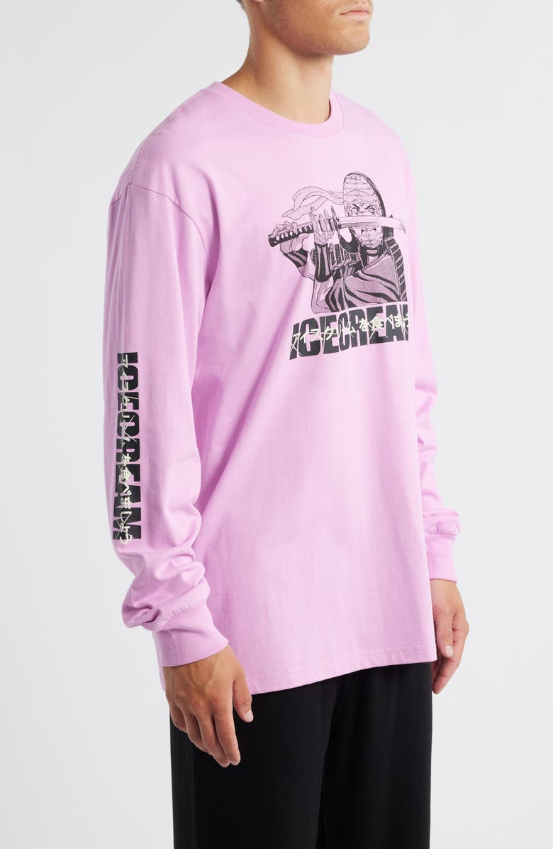 ICECREAM Train Harder Long Sleeve Graphic T-Shirt, Alternate, color, Orchid