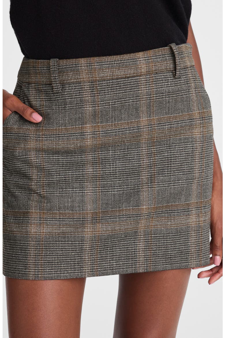 Plaid Miniskirt, Alternate, color, BROWN GRAY PLAID