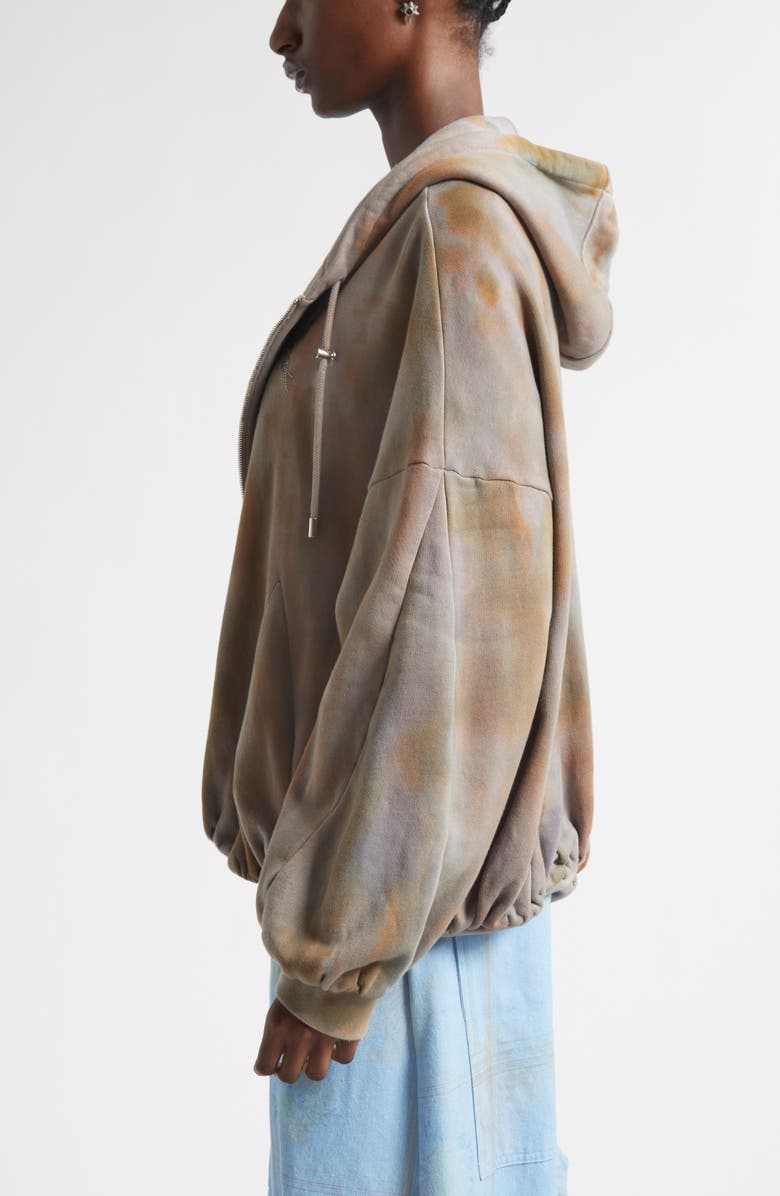 Collina Strada Tie Dye Fleece Zip-Up Hoodie, Alternate, color, Reishi Aurora