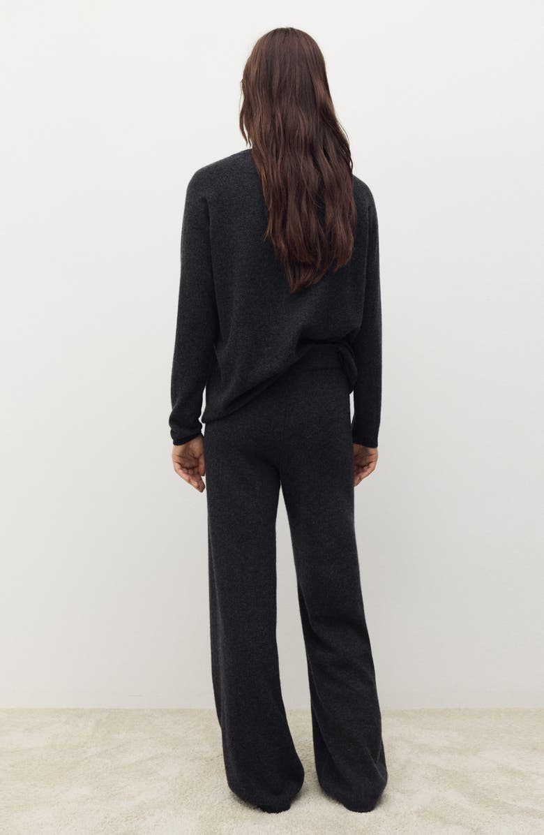MANGO Cashmere Straight Leg Jogger Pants, Alternate, color, Charcoal