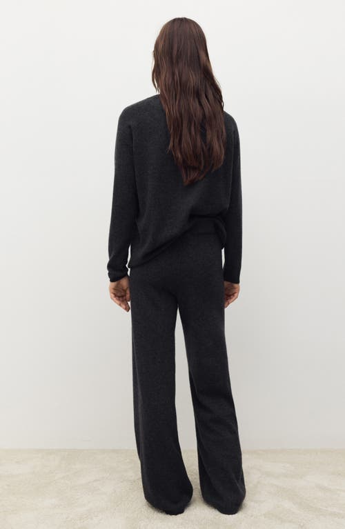 Mango Cashmere Straight Leg Jogger Pants In Black