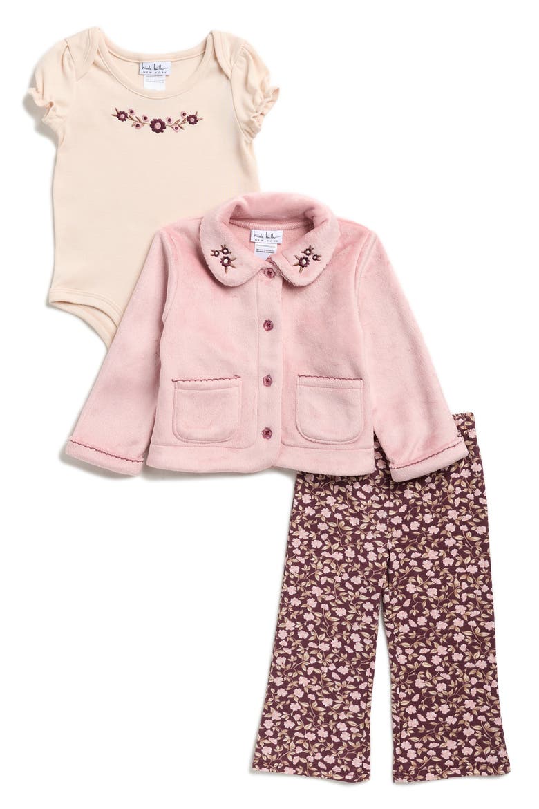 Kids' 3-Piece Fleece Jacket, Bodysuit & Pants Set, Main, color, ZEPHYR
