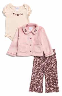 Kids' 3-Piece Fleece Jacket, Bodysuit & Pants Set