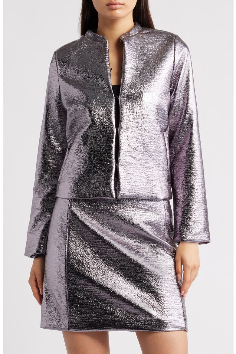 Ihlume Metallic Jacket, Main, color, SILVER