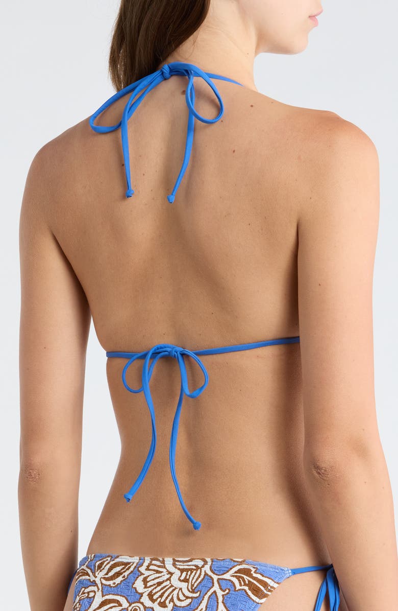 free-est by Free People Printed Mika Triangle Bikini Top, Alternate, color, Moonlit Oasis