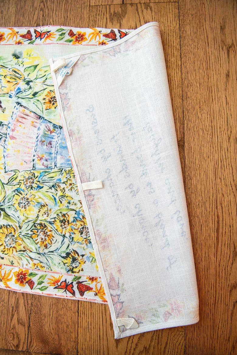 Sister's Poem Tea Towel, Alternate, color, Green