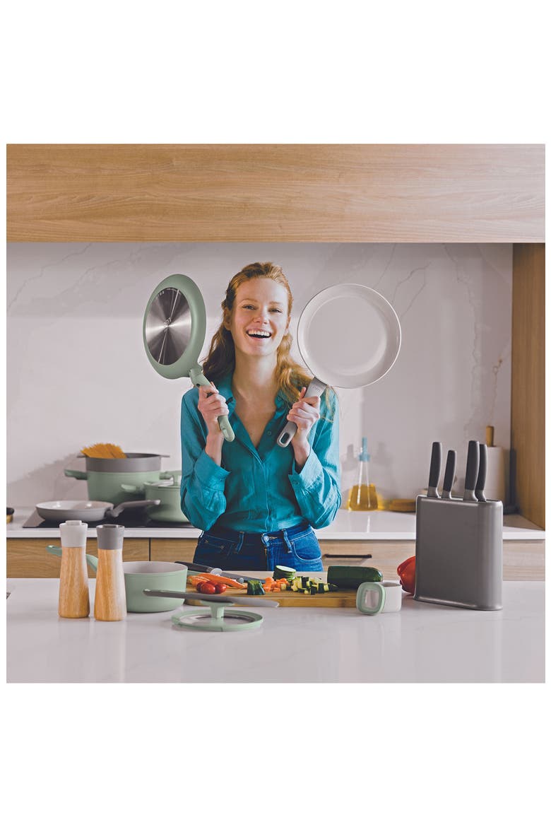 Leo Balance 8" Nonstick Frying Pan, Alternate, color, MOON MIST
