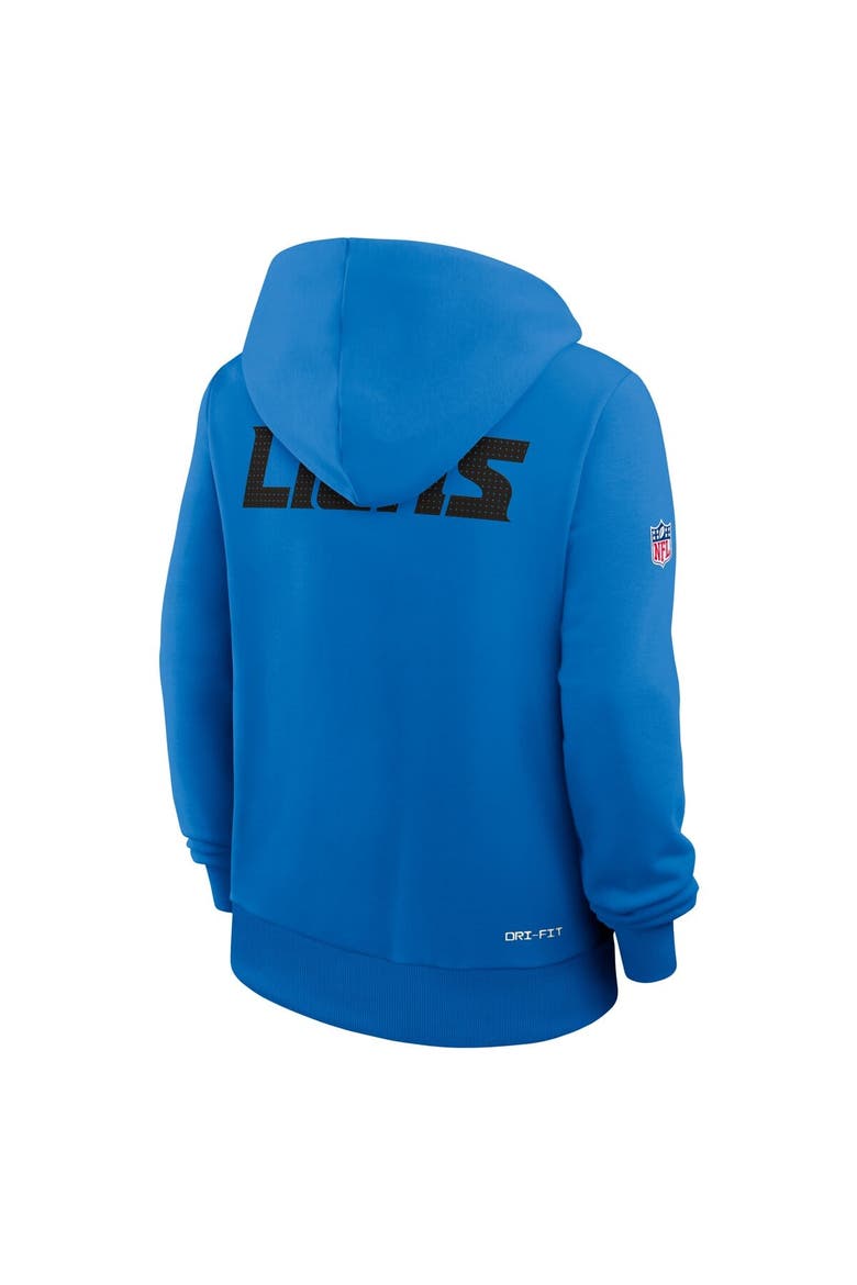 Women's Nike Blue Detroit Lions Sideline Standard Issue Initial Home Dri-FIT Hoodie, Alternate, color, Blue
