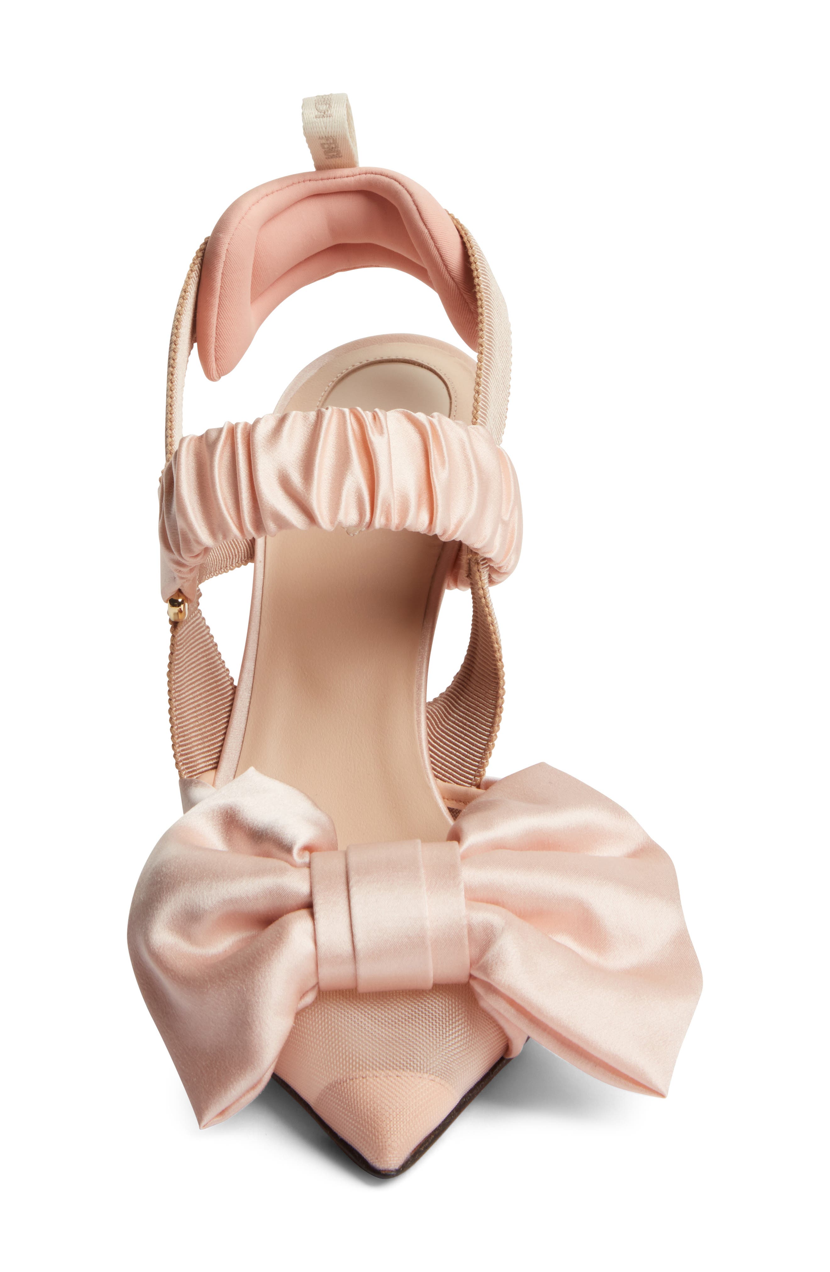 Fendi Colibri Bow Slingback Pump, Alternate, color, Pink