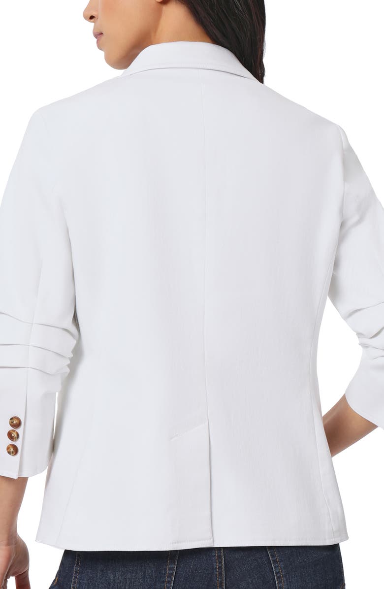 Jones New York City Pleat Sleeve Denim Blazer, Alternate, color,