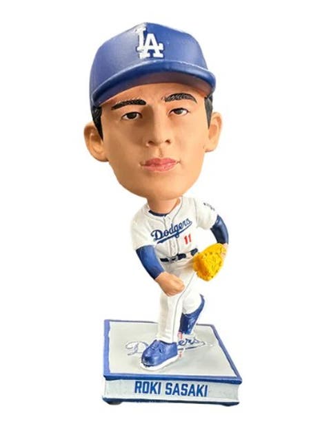 Roki Sasaki (LA Dodgers) 4.5 Inch Square Base Mini BigHead Bobblehead