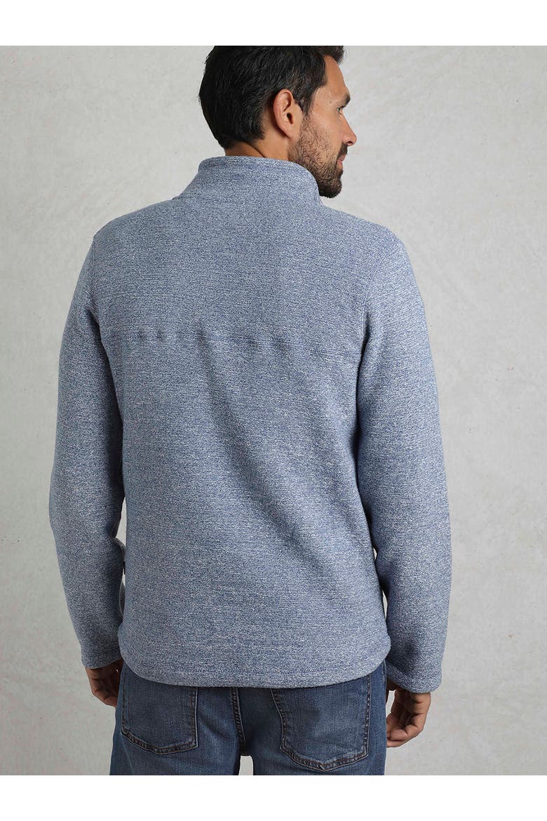 Laramie 1/4 Zip Snow Marl Fleece, Alternate, color, Mid Blue