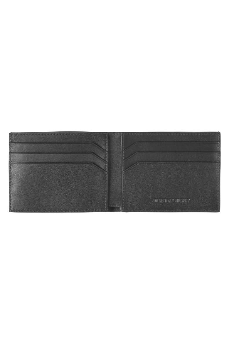 Richmond Perforated Leather Bifold Wallet, Alternate, color, BLACK