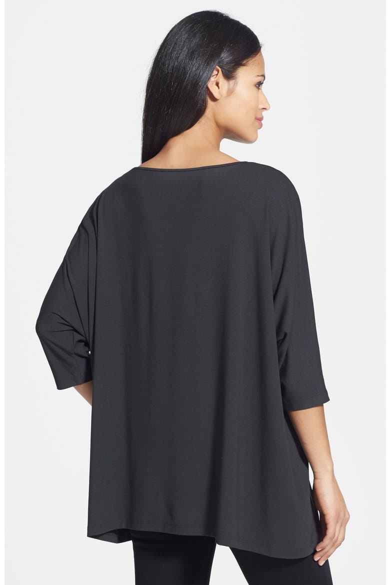 Ballet Neck Jersey Top, Alternate, color, CHARCOAL