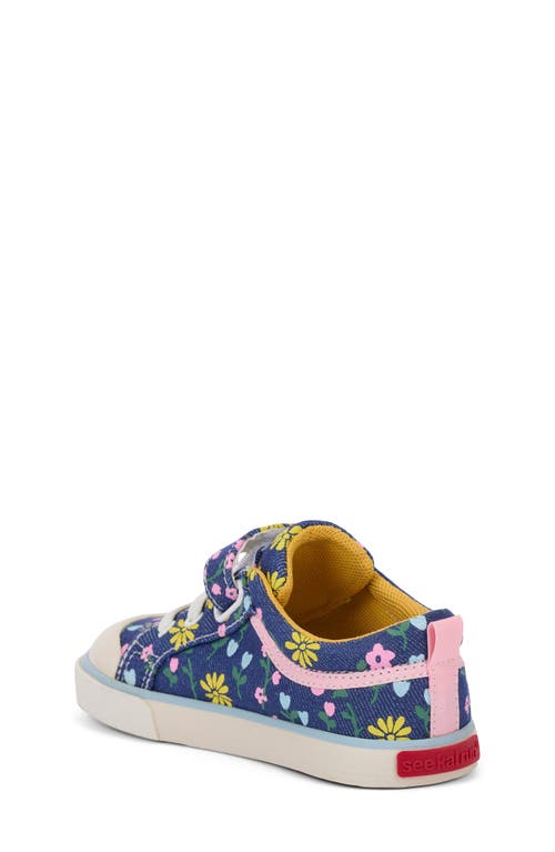 See Kai Run Kids' Kristin Sneaker In Blue Denim/floral