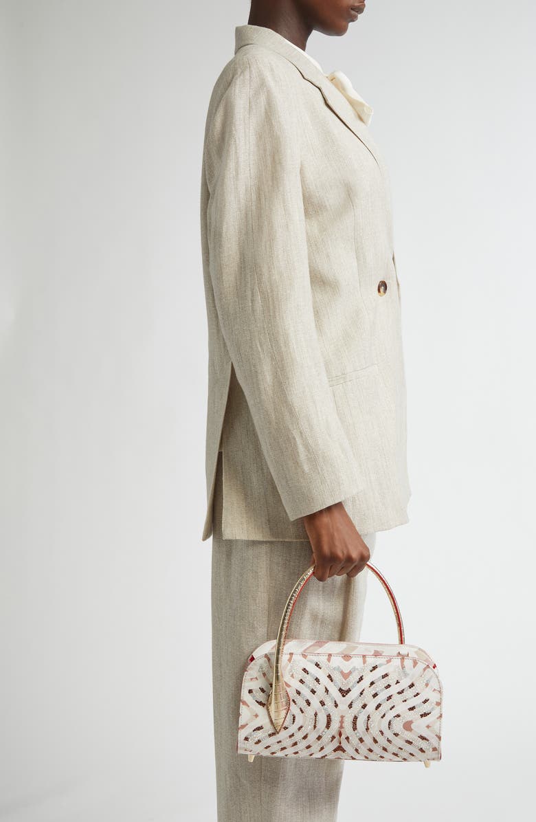 Christian Louboutin Eloise Gaagal Grommets Baguette Bag, Alternate, color, Multi Leche