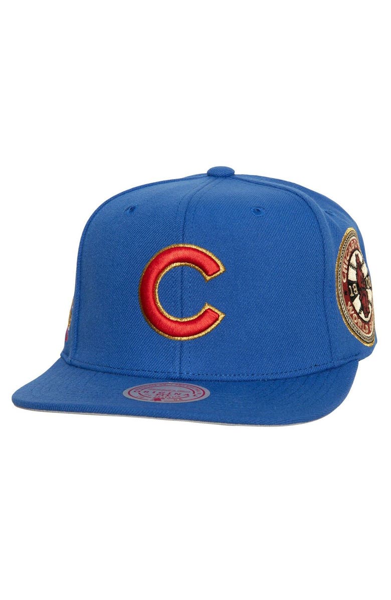 Mitchell & Ness Men's Mitchell & Ness Royal Chicago Cubs Champ'd Up Snapback Hat, Main, color, 