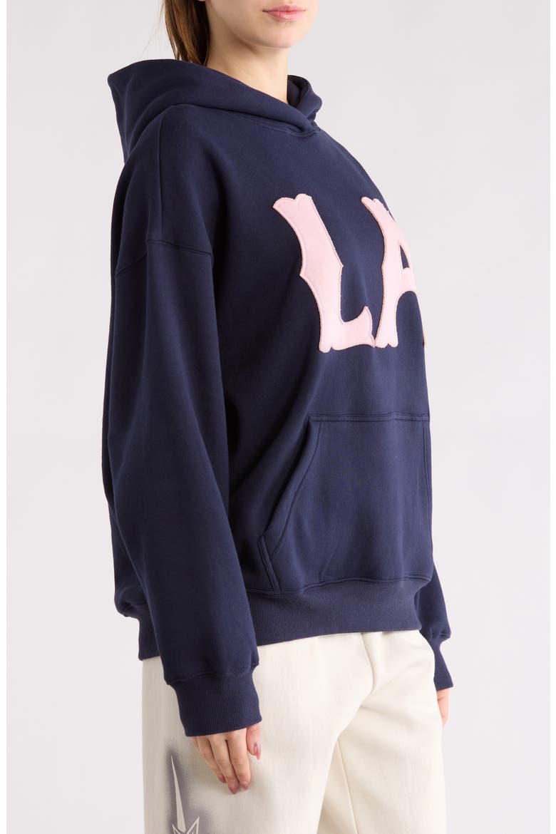 LA Cotton Blend Hoodie, Alternate, color, NAVY