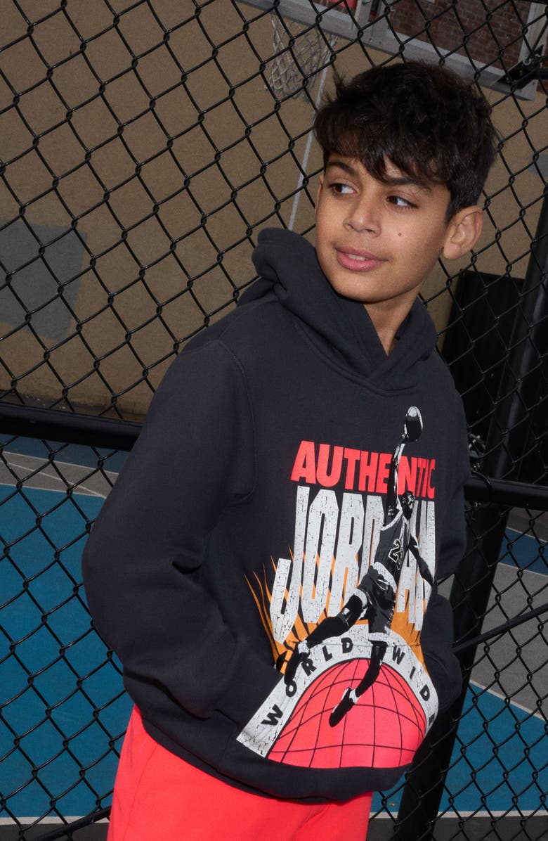 Jordan Kids' Authentic Jordan Pullover Hoodie, Alternate, color, Off Noir