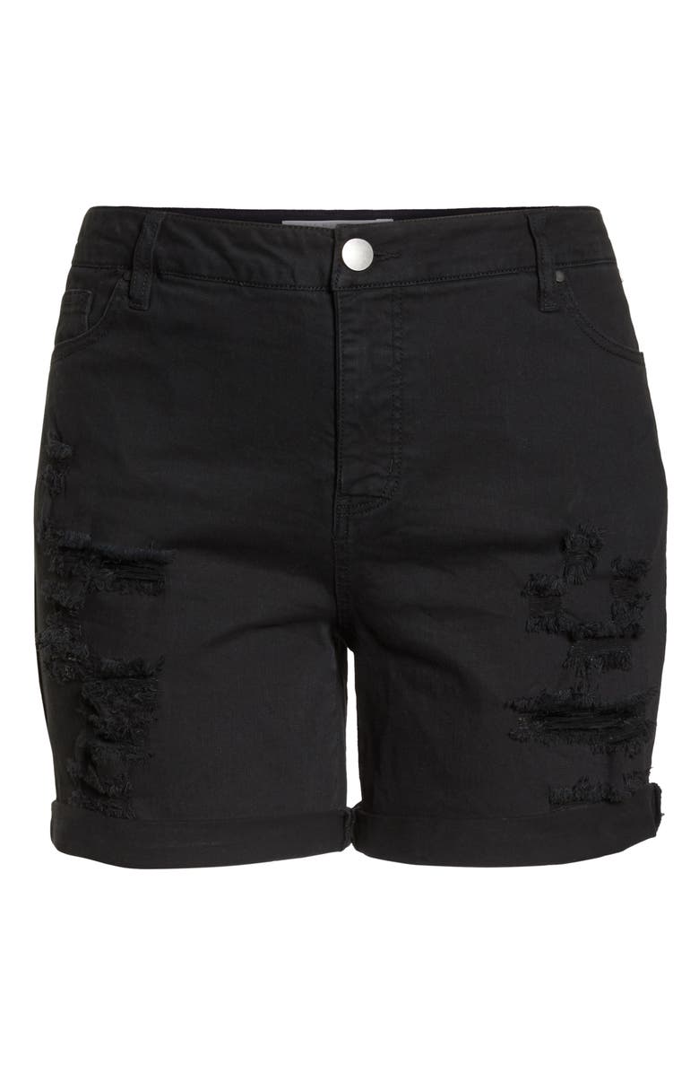 Fourteenth Place Tinsel Ripped Bermuda Shorts, Alternate, color,