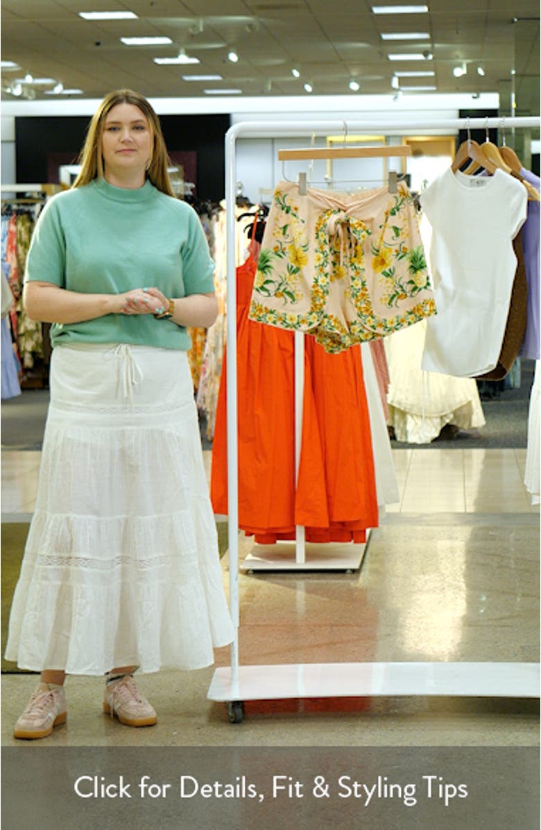 Botanical Beauty Tie Waist Shorts, sales video thumbnail