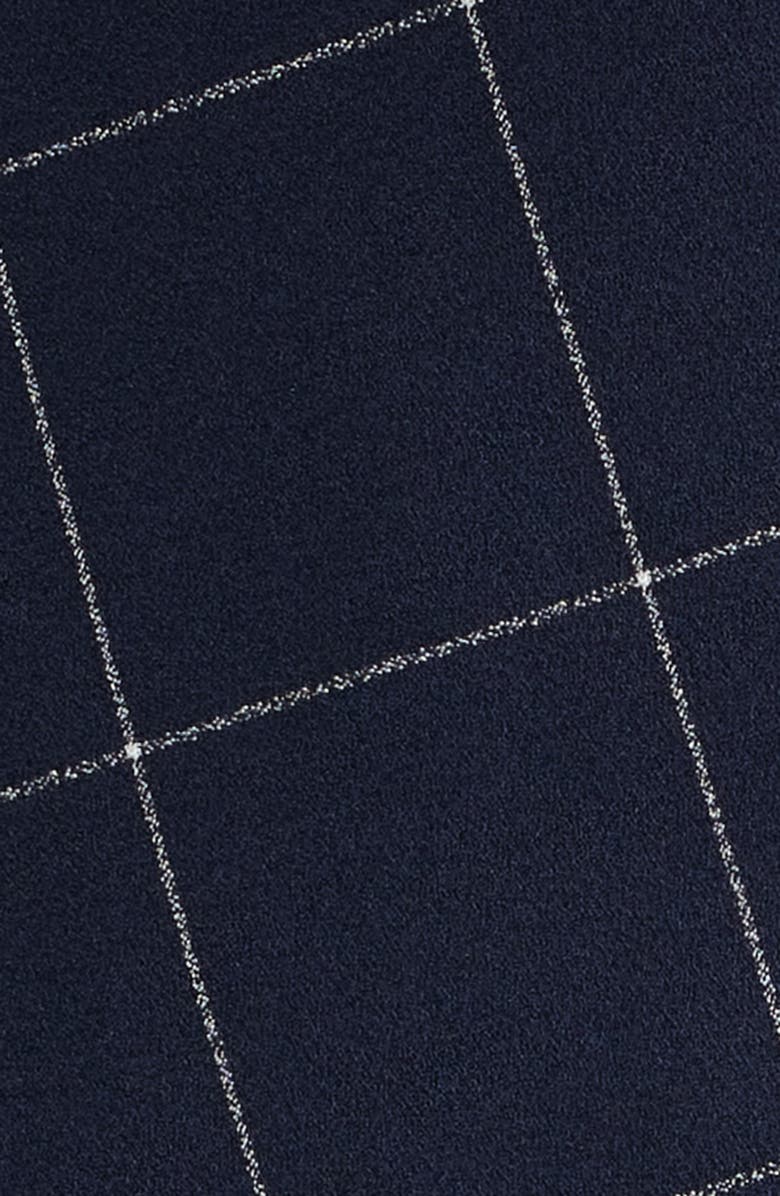 Tahari ASL Windowpane Check Belted Blazer & Pants Set, Alternate, color, Navy Ivory